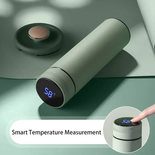 Edelstahl-Thermoskanne mit Temperaturanzeige